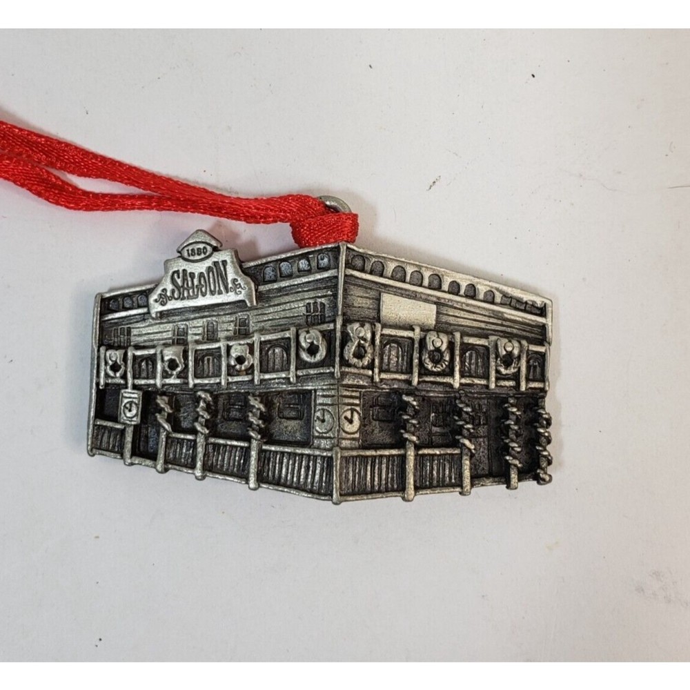 Silver Dollar City Pewter Christmas Ornament 2003 Saloon 30th Anniversary